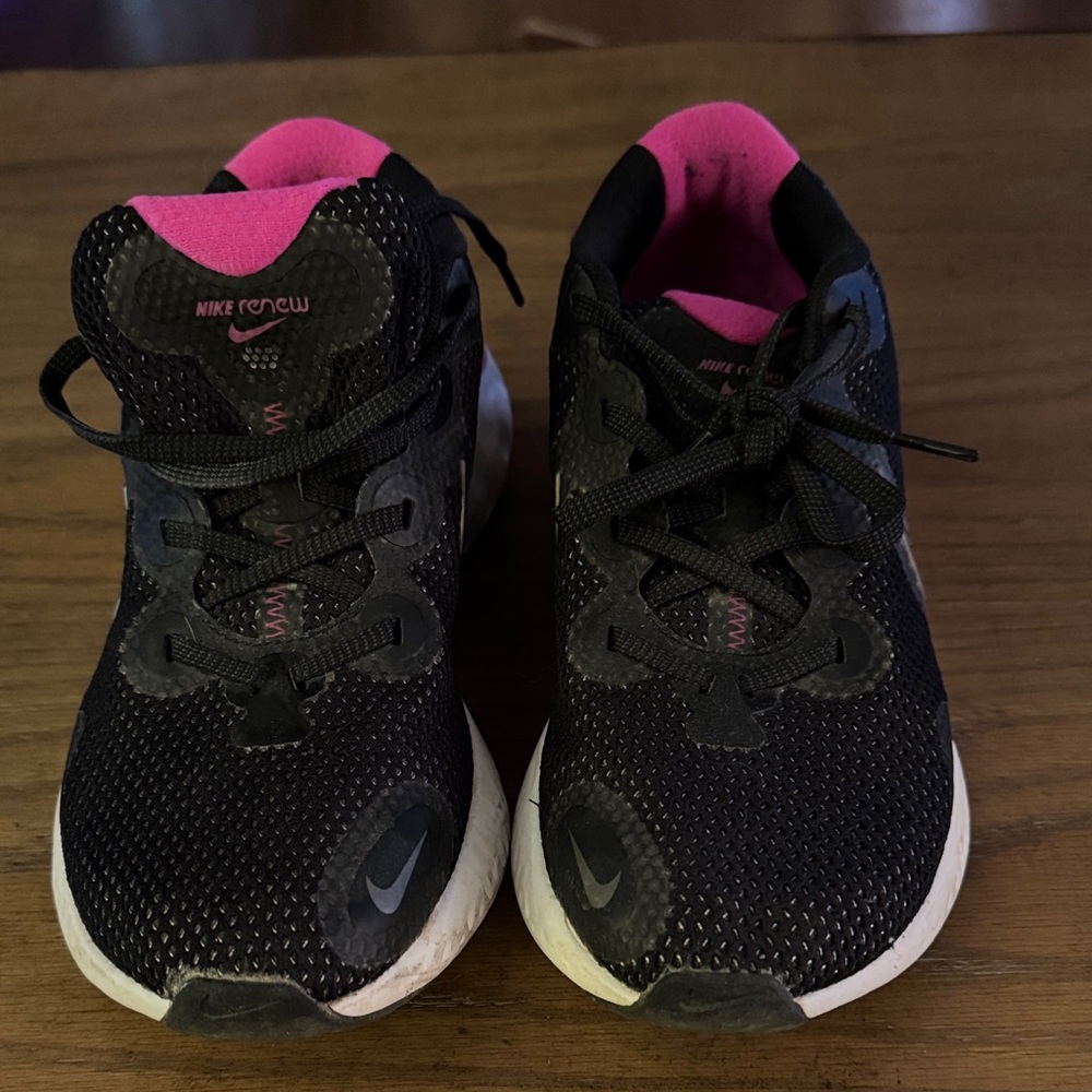 Nike Renew Black and Pink Athletic Shoes
